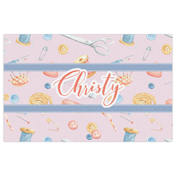 Sewing Time Indoor / Outdoor Rug - 5'x8' - Front Flat