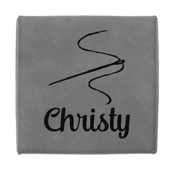 Sewing Time Jewelry Gift Box - Engraved Leather Lid (Personalized)