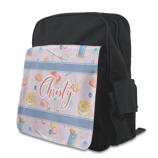 Custom Sewing Time Preschool Backpack (Personalized)