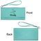 Sewing Time Ladies Wallets - Faux Leather - Teal - Front & Back View