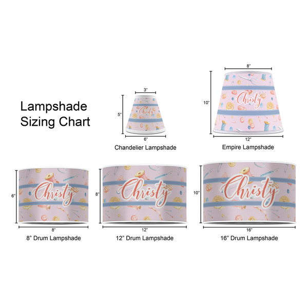 Sewing Time Lampshade Sizing Chart