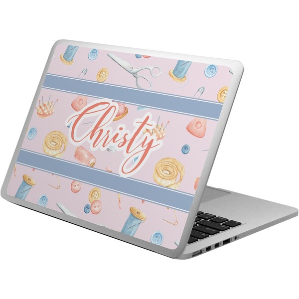 Custom Sewing Time Laptop Skin - Custom Sized (Personalized)