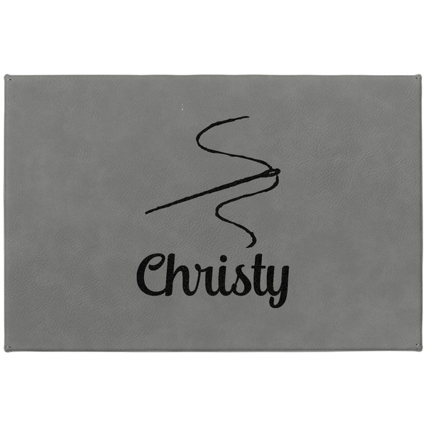 Sewing Time Large Engraved Gift Box with Leather Lid - Approval