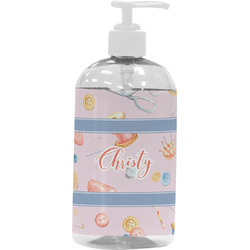 Sewing Time Plastic Soap / Lotion Dispenser (16 oz - Large - White) (Personalized)