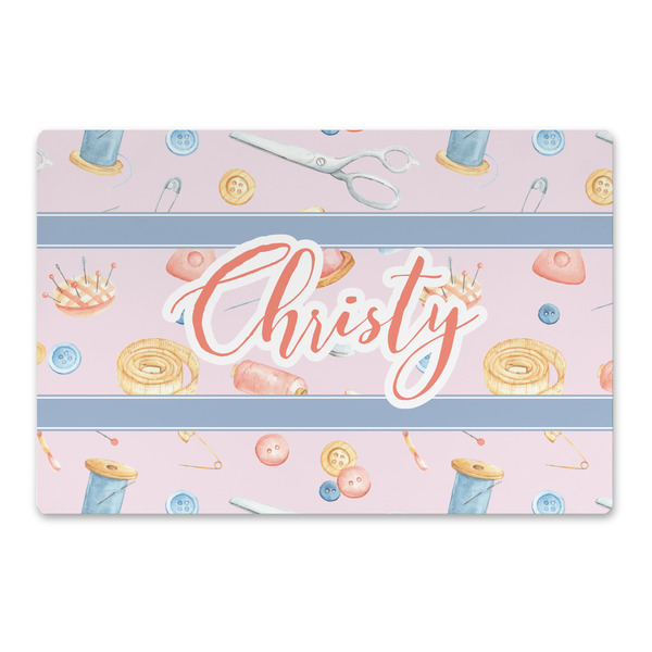 Custom Sewing Time Large Rectangle Car Magnet (Personalized)