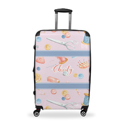 Sewing Time Suitcase - 28" Large - Checked w/ Name or Text