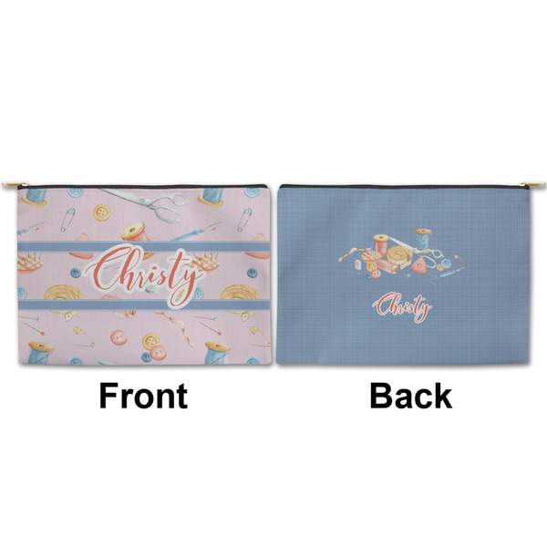 Sewing Time Large Zipper Pouch Approval (Front and Back)