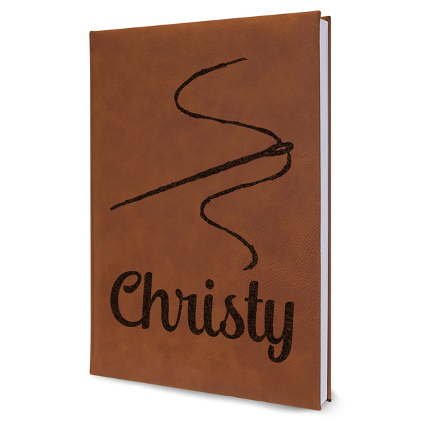 Custom Sewing Time Leather Sketchbook (Personalized)
