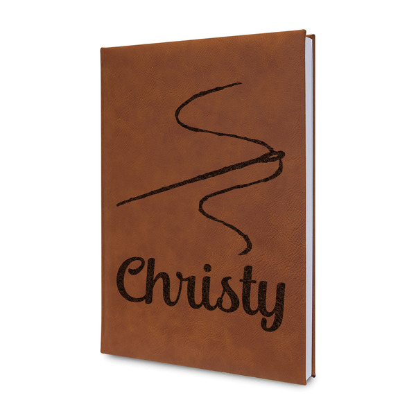 Custom Sewing Time Leather Sketchbook - Small - Single Sided (Personalized)