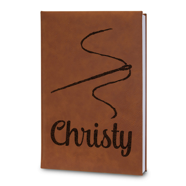 Custom Sewing Time Leatherette Journal - Large - Double Sided (Personalized)