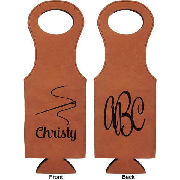 Sewing Time Leatherette Wine Tote Double Sided - Front and Back