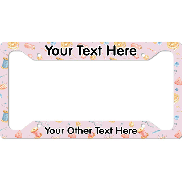 Custom Sewing Time License Plate Frame - Style A (Personalized)