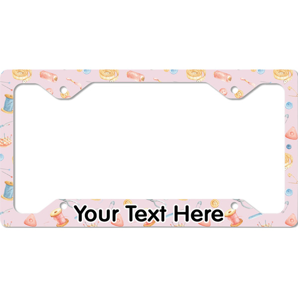 Custom Sewing Time License Plate Frame - Style C (Personalized)
