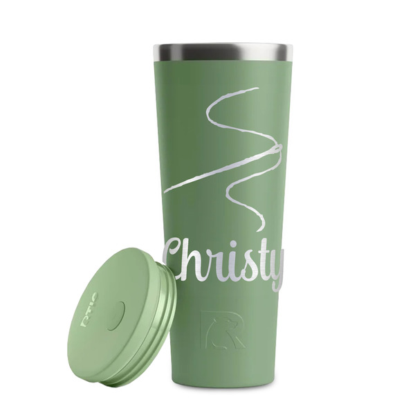 Sewing Time Light Green RTIC Everyday Tumbler - 28 oz. - Lid Off