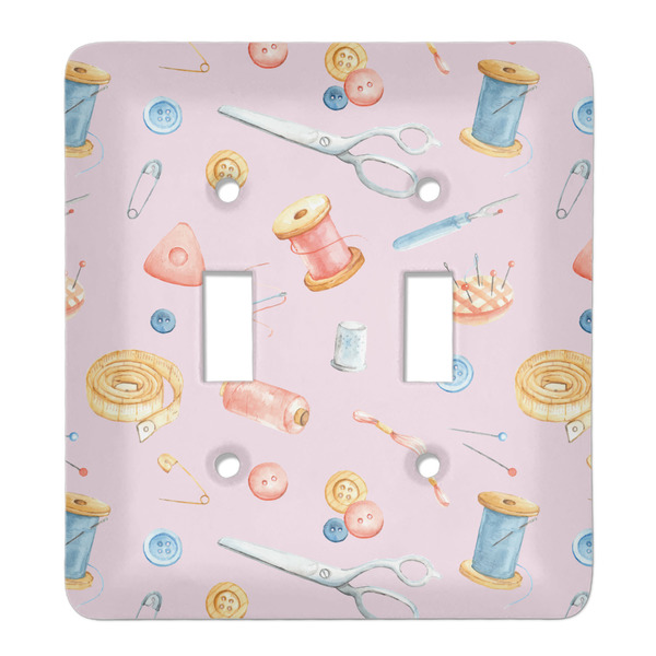 Custom Sewing Time Light Switch Cover (2 Toggle Plate)