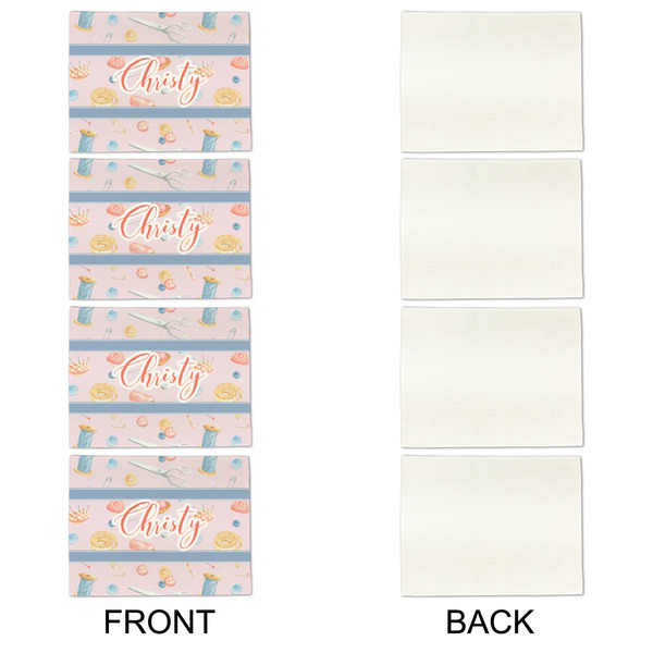 Sewing Time Linen Placemat - APPROVAL Set of 4 (single sided)