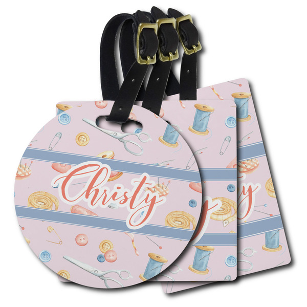 Custom Sewing Time Plastic Luggage Tag (Personalized)