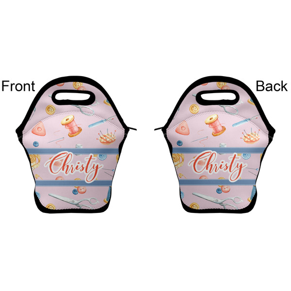 Sewing Time Lunch Bag - Front and Back