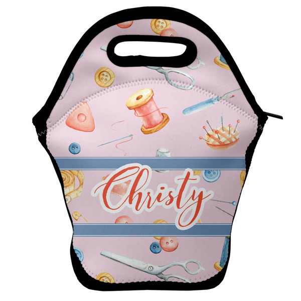 Custom Sewing Time Lunch Bag w/ Name or Text