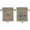 Sewing Time Medium Burlap Gift Bag - Front and Back