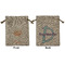 Sewing Time Medium Burlap Gift Bag - Front & Back (Personalized)