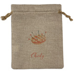 Sewing Time Medium Burlap Gift Bag - Front (Personalized)