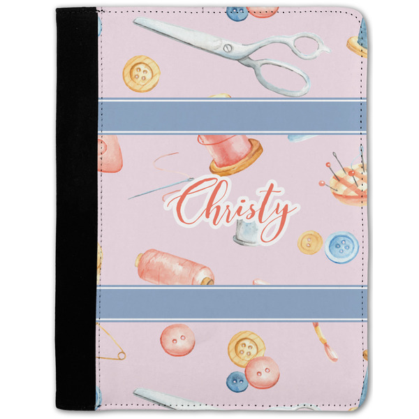 Custom Sewing Time Notebook Padfolio w/ Name or Text