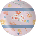 Sewing Time Melamine Salad Plate - 8" (Personalized)