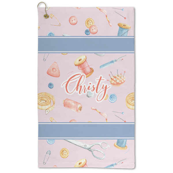 Custom Sewing Time Microfiber Golf Towel - Large (Personalized)