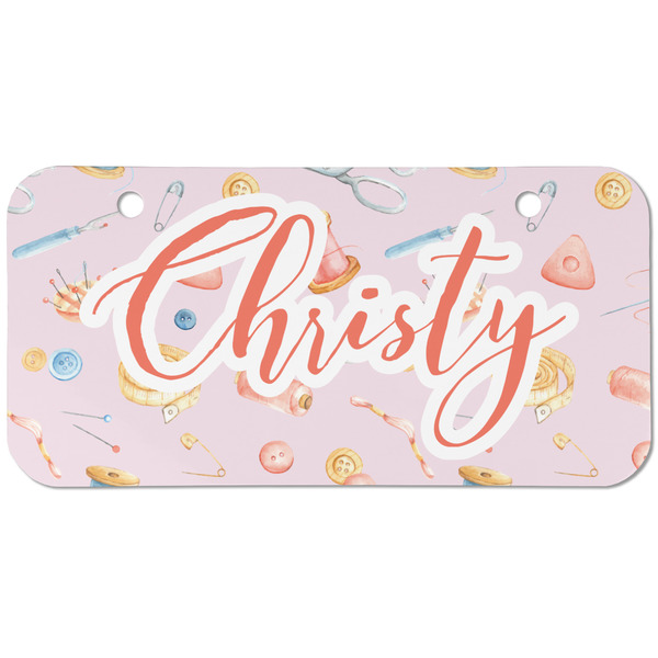 Sewing Time Mini Bicycle License Plate - Two Holes