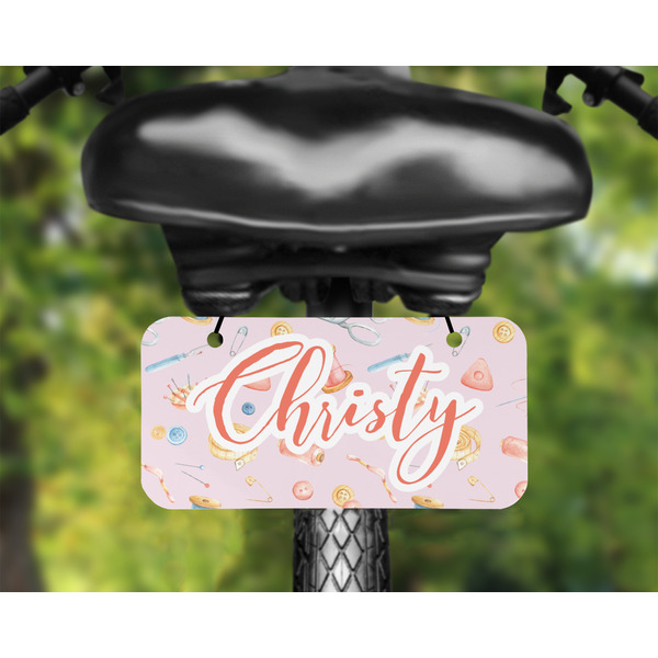 Sewing Time Mini License Plate on Bicycle - LIFESTYLE Two holes