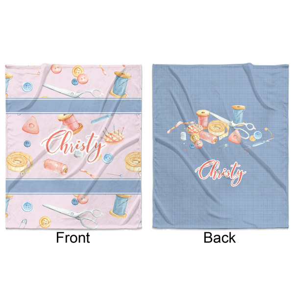 Sewing Time Minky Blanket - 50"x60" - Double Sided - Front & Back