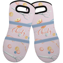 Sewing Time Neoprene Oven Mitts - Set of 2 w/ Name or Text