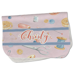 Sewing Time Burp Cloth - Fleece w/ Name or Text