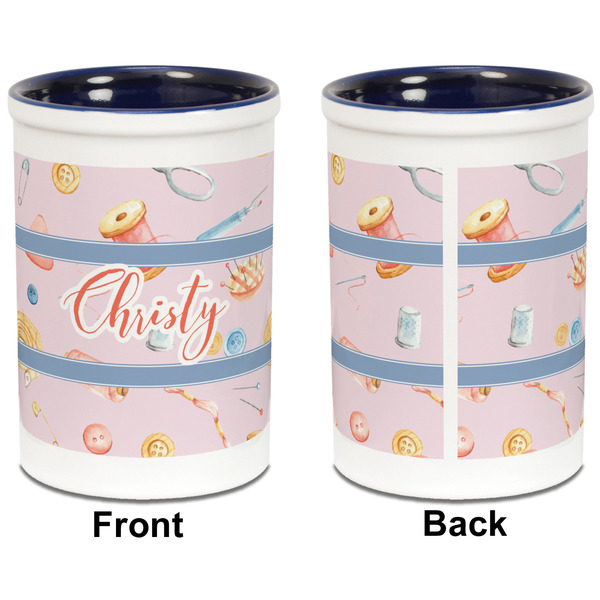 Sewing Time Pencil Holder - Blue - approval