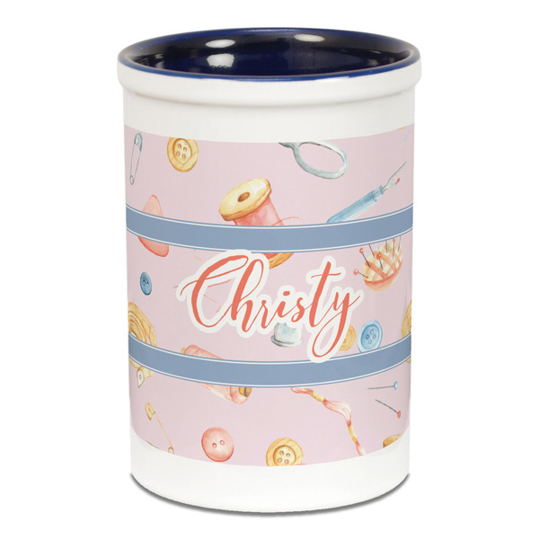 Sewing Time Pencil Holder - Blue