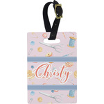 Sewing Time Plastic Luggage Tag - Rectangular w/ Name or Text