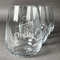 Sewing Time Stemless Wine Glasses (Set of 4) (Personalized)