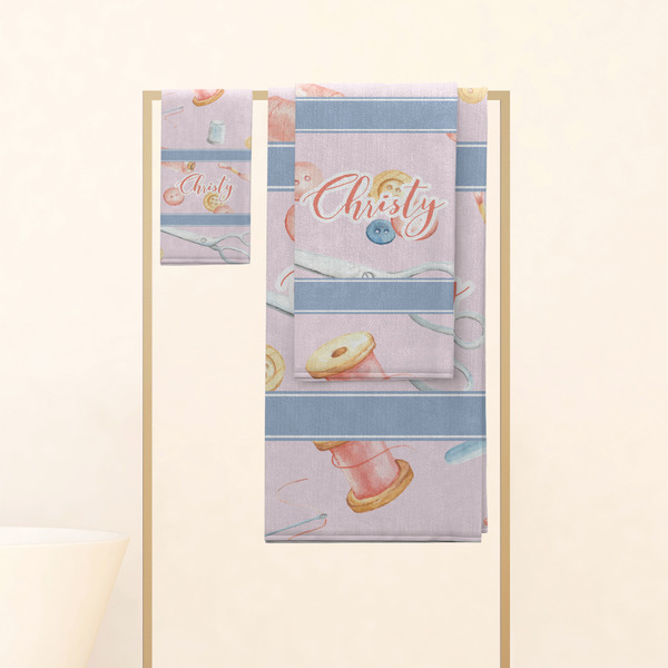 Sewing Time Personalized Towel Set