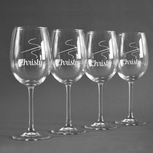 Sewing Time Personalized Wine Glasses (Set of 4)