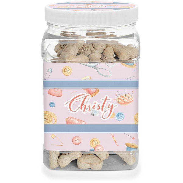Custom Sewing Time Dog Treat Jar (Personalized)
