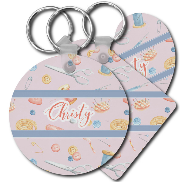 Custom Sewing Time Plastic Keychain (Personalized)