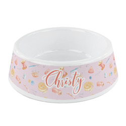 Sewing Time Plastic Dog Bowl - Small (Personalized)