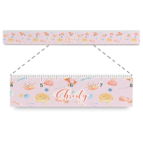 Custom Sewing Time Plastic Ruler - 12" (Personalized)