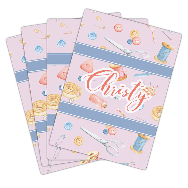 Sewing Time Playing Cards - Hand Back View