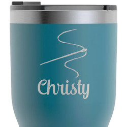 Sewing Time RTIC Tumbler - Dark Teal - Laser Engraved - Double-Sided (Personalized)