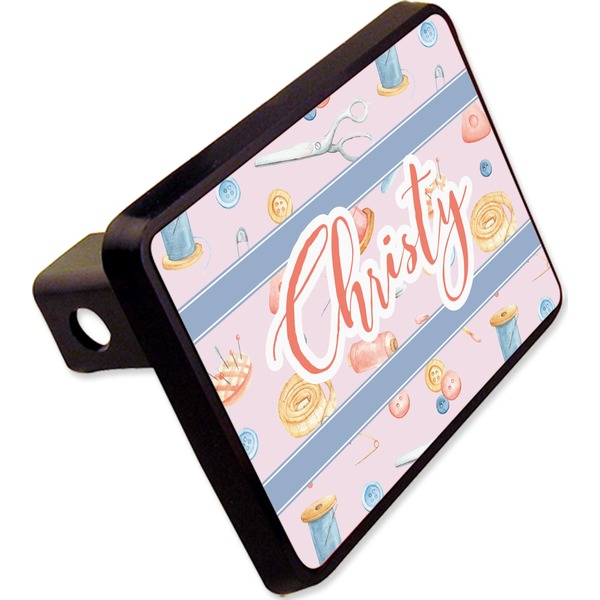 Custom Sewing Time Rectangular Trailer Hitch Cover - 2" (Personalized)