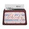 Sewing Time Red Mahogany Business Card Holder - Straight