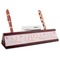Sewing Time Red Mahogany Nameplates with Business Card Holder - Angle