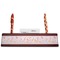Sewing Time Red Mahogany Nameplates with Business Card Holder - Straight